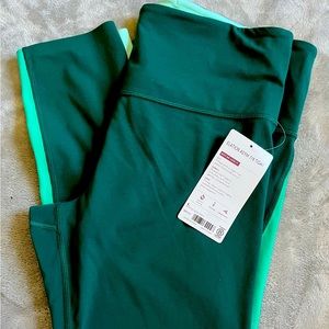 Athleta Elation Asym 7/8 Tight- Dark Forest Green